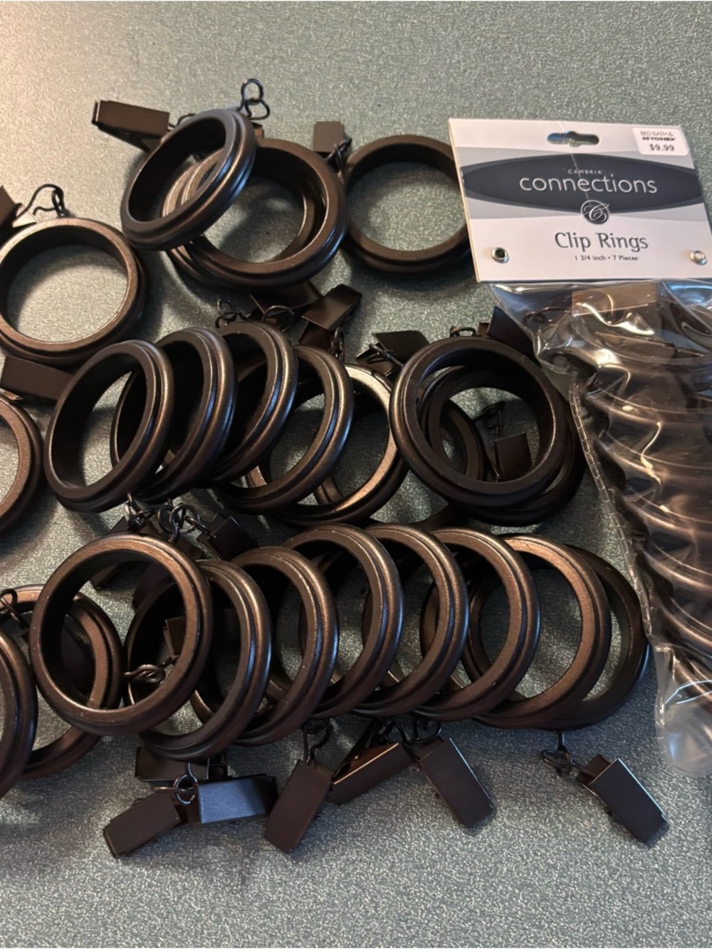 56 Oil Rubbed Bronze Curtain Rings (Set)